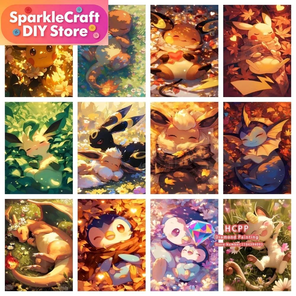Board Game Diy - 1pc frameless Cartoon Pokemon Pikachu Charizard
