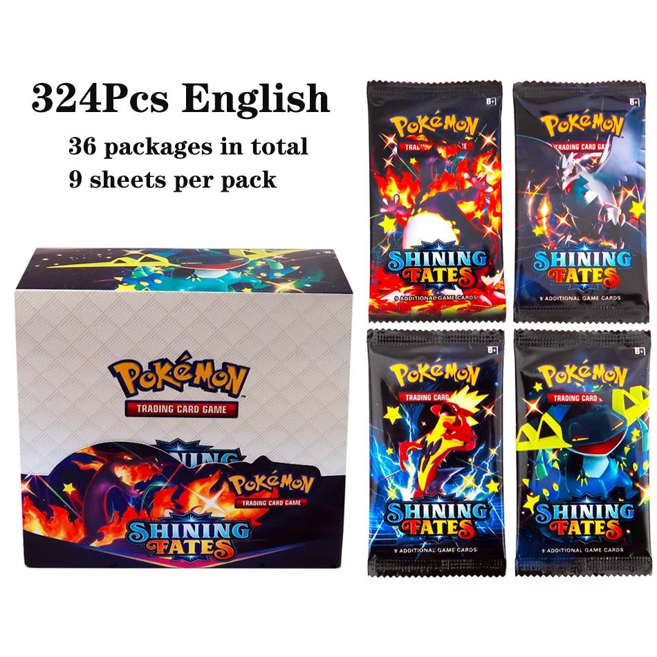 324Pcs/box Pokemon TCG: Shinin - огляд і ціна Board Game Pokemon