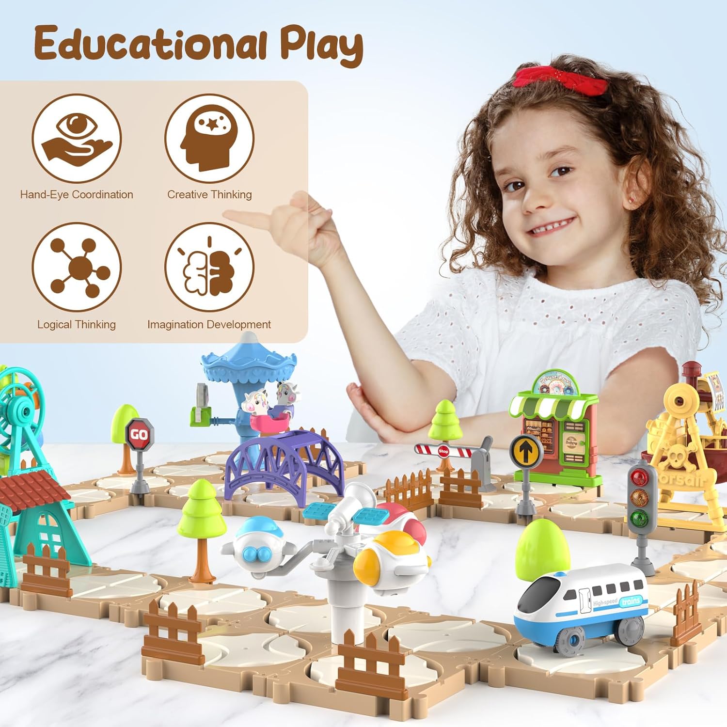 DIY Puzzle Track Car Set Assem - огляд і ціна Board Game Diy