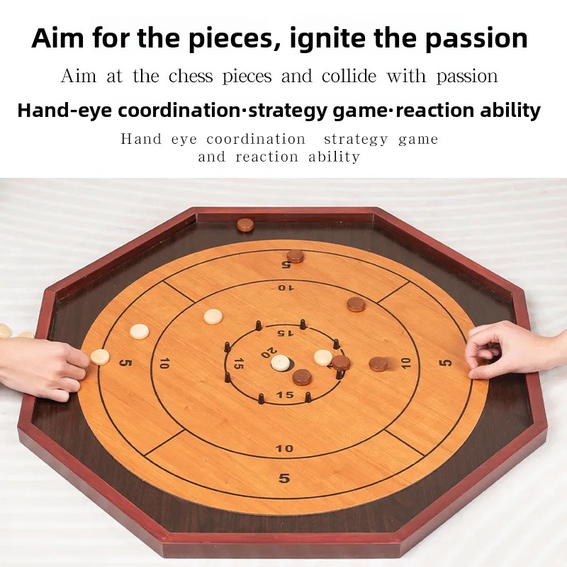 Solid Wood Crokinole Board - W - огляд і ціна Board Game Operation