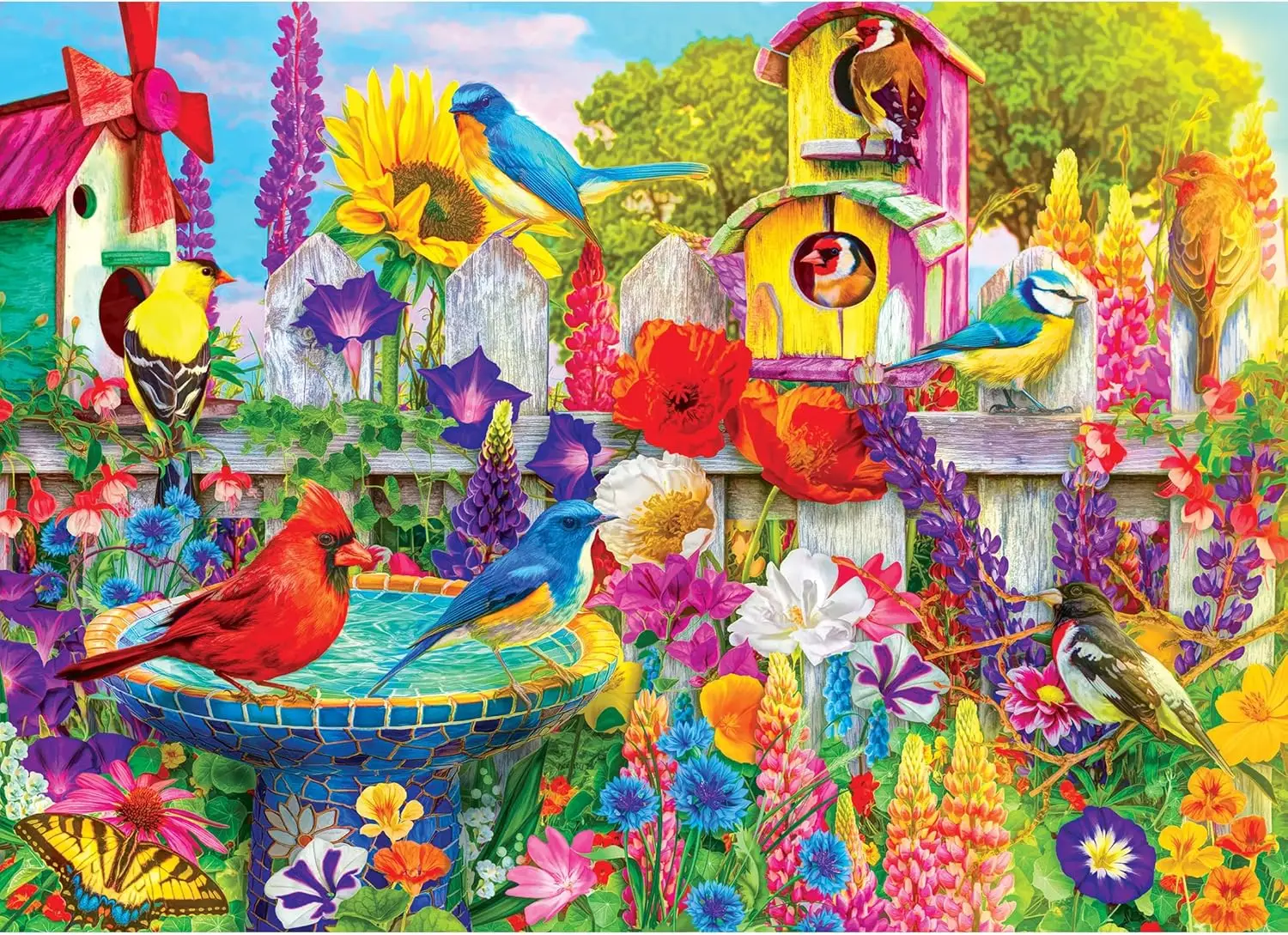 Vibrant Garden Birds & Flowers - огляд і ціна Jigsaw Puzzle Adult