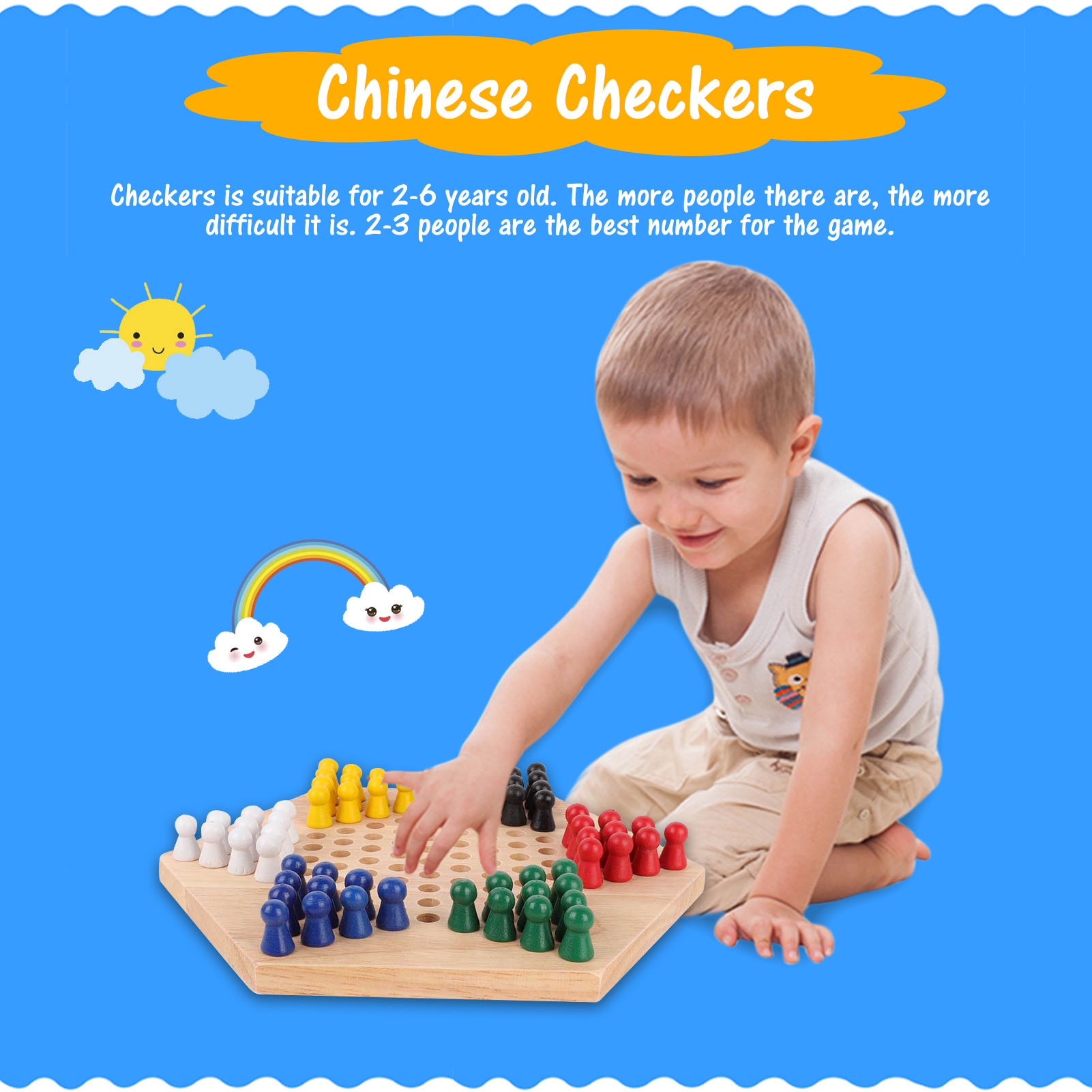 Wooden Educational Board Child - огляд і ціна Board Game Halma