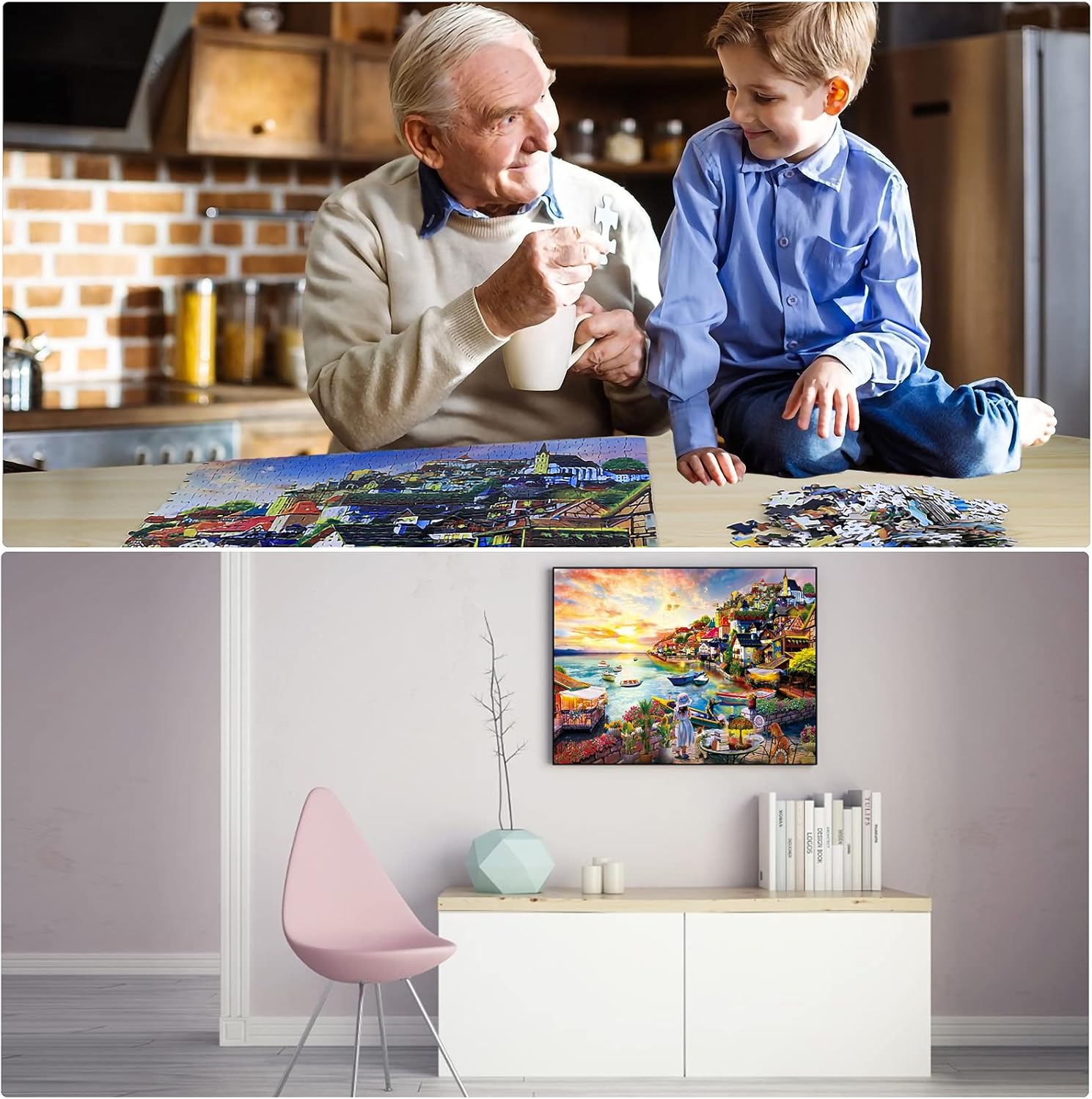 Sunset Harbor Town Jigsaw Puzz - огляд і ціна Jigsaw Puzzle Adult