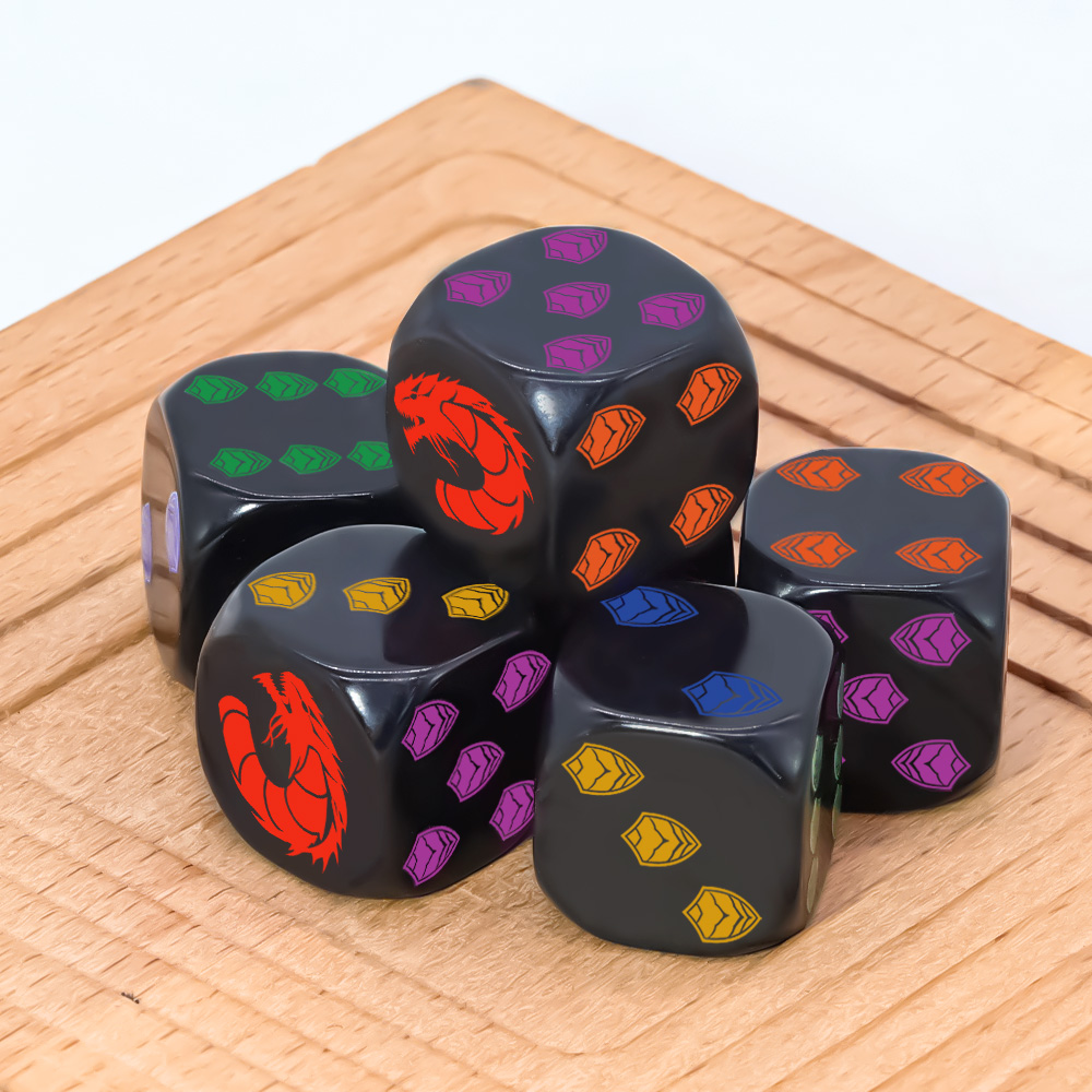 6Pcs Dragon Shield Crest Polyh - огляд і ціна Board Game Rpg