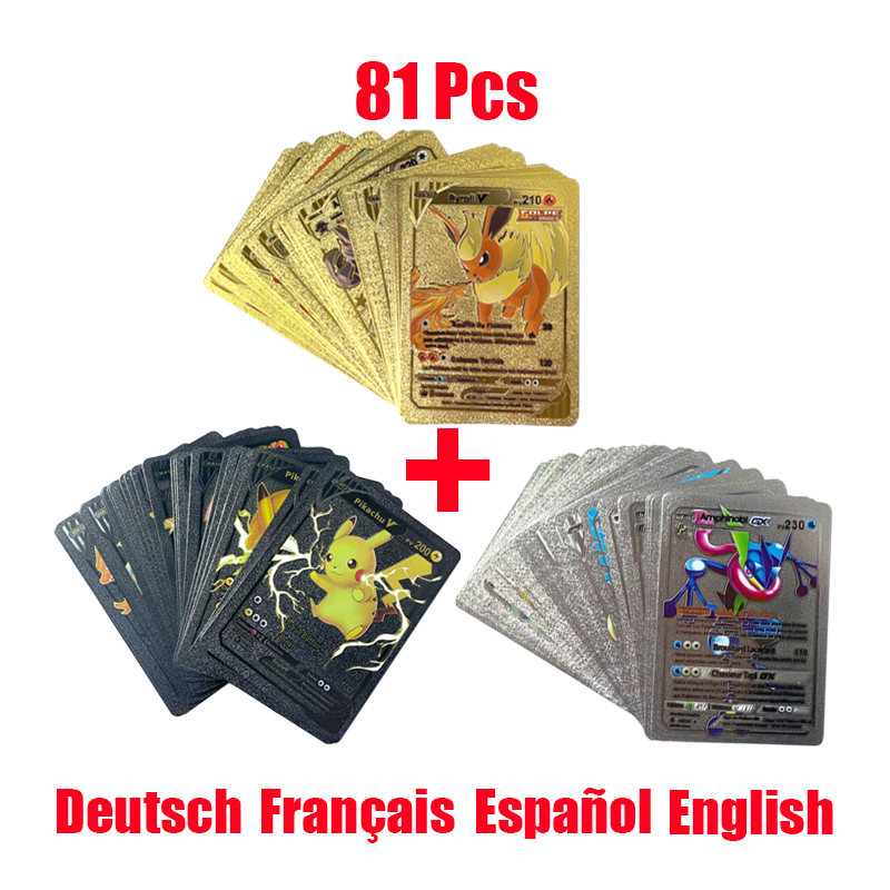 81-15Pcs Pokemon Cards Gold Si - огляд і ціна Board Game Pokemon